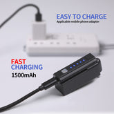 P199 wireless tattoo machine power supply fast charging, 1500mAh, with blue indicator lights, compatible with mobile phone adapters.